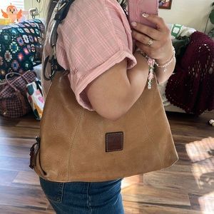 Dooney & Bourke brown leather shoulder bag